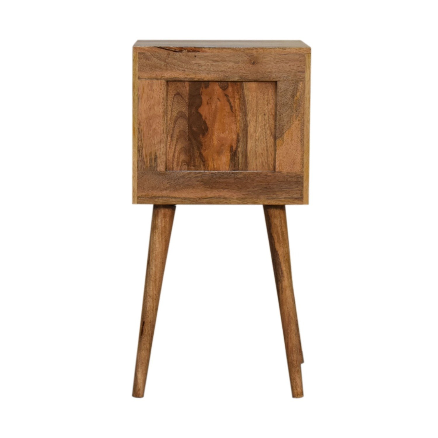Mini Cube Carved 2 Drawer Nightstand - Oak - Image 21
