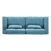 Modern Fabric Sofa With Plush Cushions, Sleek Arm Design, Sturdy Solid Wood Frame - Blue - Image 10