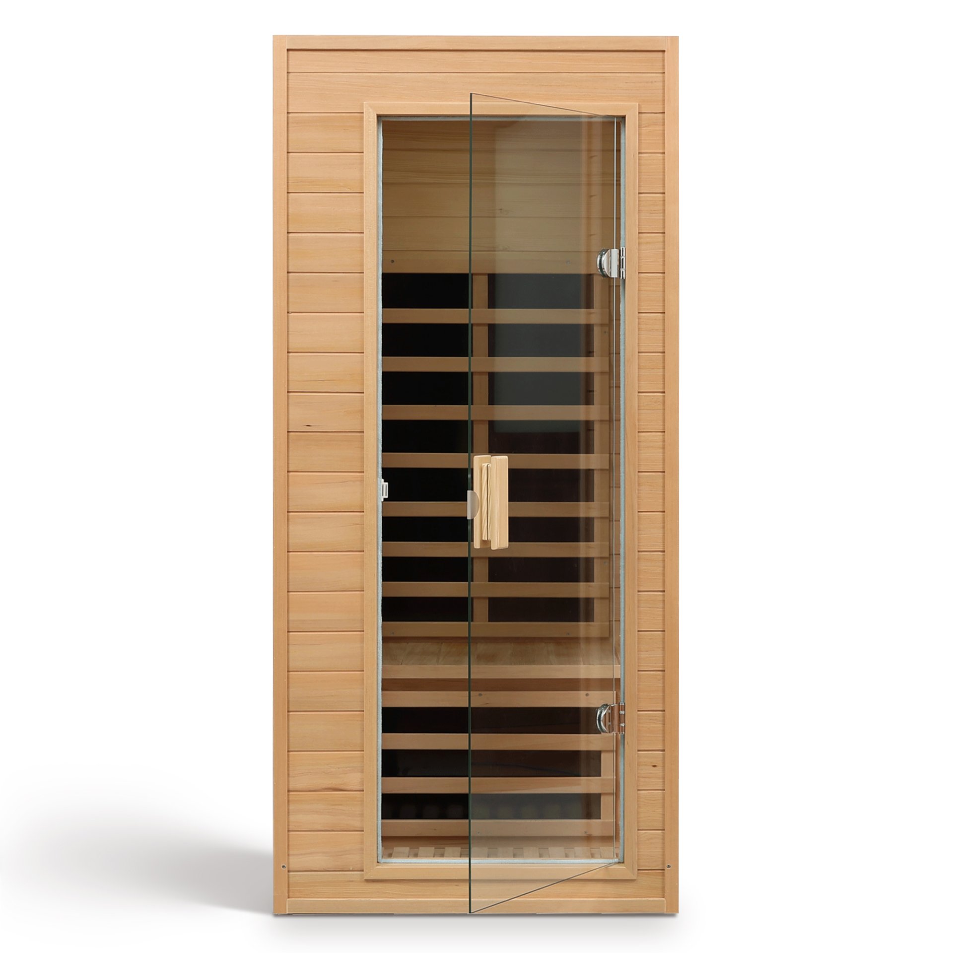 Hemlock - 1 Person Far Infrared Roof Embedded Indoor Sauna Room - Natural - Image 4