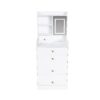 3 In 1 Dressing Table With LED Mirror & Storage Stool, Compact Makeup Vanity - White - Image 16