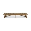 Outdoor Chaise Lounge With Adjustable Seating And Slat Panel - Yellow Brown - Image 4