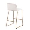 Casper - Fixed Height Contemporary Counter Stool (Set of 2) - Gold / Cream - Image 4