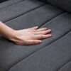 Modern Sectional Sofa With Vertical Stripes, 2 Pillows, 5 Seat Couch With Convertible Ottoman, Various Combinations, L-Shape Indoor Furniture - Dark Gray - Image 12