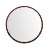 Hausen - Mid-Century Modern Round Accent Wall Mirror - Brown Walnut - Image 17