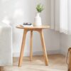 Round Small End Table, Side Table For Bedroom & Balcony - Natural - Image 7