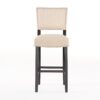 Barstools With Rivet Decoration (Set of 2), Wood Frame, Bar Chairs For Kitchen Island - Beige - Image 7