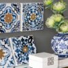 Abstract, And Wall Decor Accents (Set of 4) - White / Blue - Image 4