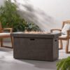 Custer - Rectangular Fire Pit 50, 000 Btu Magnesium Oxide - Brown - Image 9
