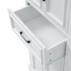 Freestanding Bathroom Vanity, Elegant Design With 4 Doors & 1 Drawer, Adjustable Shelves, Damping Hinges - White - Image 19
