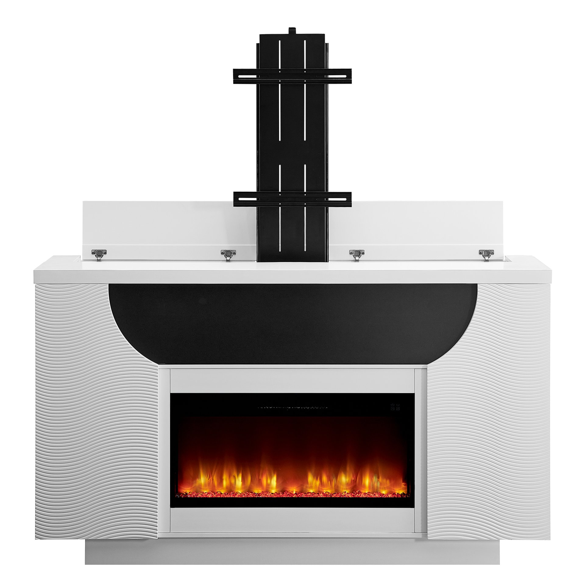 Aurora - Fireplace TV Lift With Adjustable Temperature And LED Colors - White - Image 7