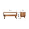 Nordic Style Storage Bench - Oak - Image 4