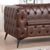 84.06" Width Traditional Square Arm Removable Cushion 3 Seater Sofa - Dark Brown - Image 15