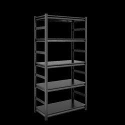 Adjustable Heavy Duty Shelving 5 Tier Storage Shelves, 2000Lbs Load, Kitchen, Garage - Black