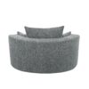 360° Swivel Chair Accent Barrel Chair Swivel Round Sofa Chair With 3 Removable Pillows For Living Room, Office And Hotel - Gray - Image 20