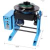 Heavy Duty Rotary Welding Positioner Turntable Table With Manual Tilt And 3 Jaw Lathe Chuck - Blue - Image 3