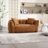 Soft Beanbag Chair With High Resilience Foam Core For Two People - Yellow - Image 7