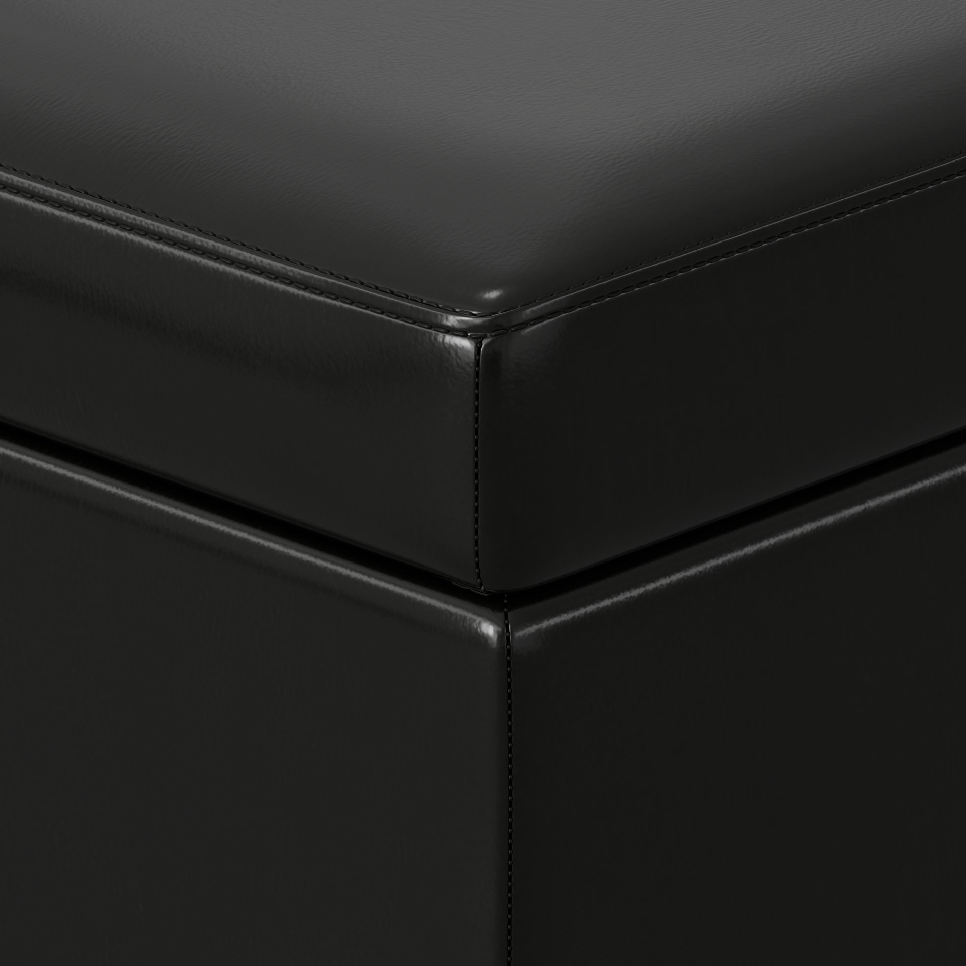 Afton - Storage Ottoman Bench - Midnight Black - Image 8