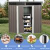 6Ft x 5Ft Outdoor Metal Storage Transparent Plate - Gray - Image 5