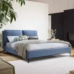 Upholstered King Bed - Blue
