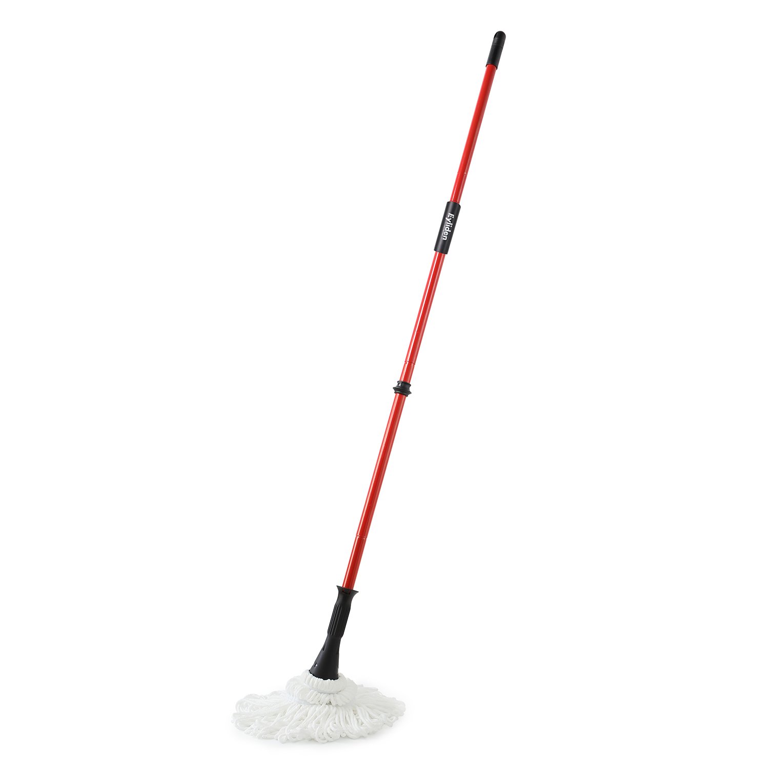 Ultra Fine Fiber Twist Mop With 57.5 Inch Long Handle For Dry And Wet Floor Cleaning - Red - Image 2