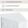 Bathroom Cabinet Triangle Corner Storage Cabinet With Adjustable Shelf Modern Style - White - Image 7