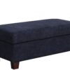 Diego - Fabric Sectional Sofa With Right Facing Chaise, Storage Ottoman, And 2 Accent Pillows - Black - Image 3