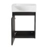Modern 16" Bathroom Vanity Sink Combo With Ceramic Sink And Cabinet For Small Spaces - Black - Image 17
