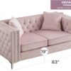 Chic Contemporary Loveseat - Pink - Image 4