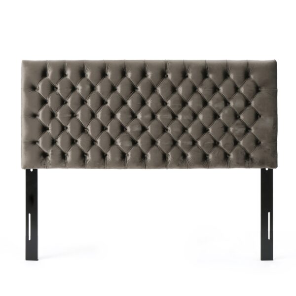Annecy - Contemporary Upholstered Full / Queen Fabric Headboard - Gray