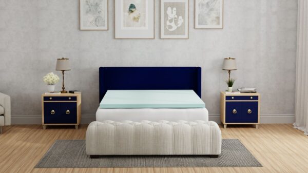 3" Queen Gel Plush Memory Foam Cooling Mattress Topper - Multicolor