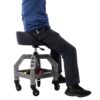 Pneumatic 360 Degree Swivel Stool, Mechanics Rolling Creeper Seat, Heavy Duty Rolling Mechanics Stool, Shop Stool With Casters - Gray - Image 9
