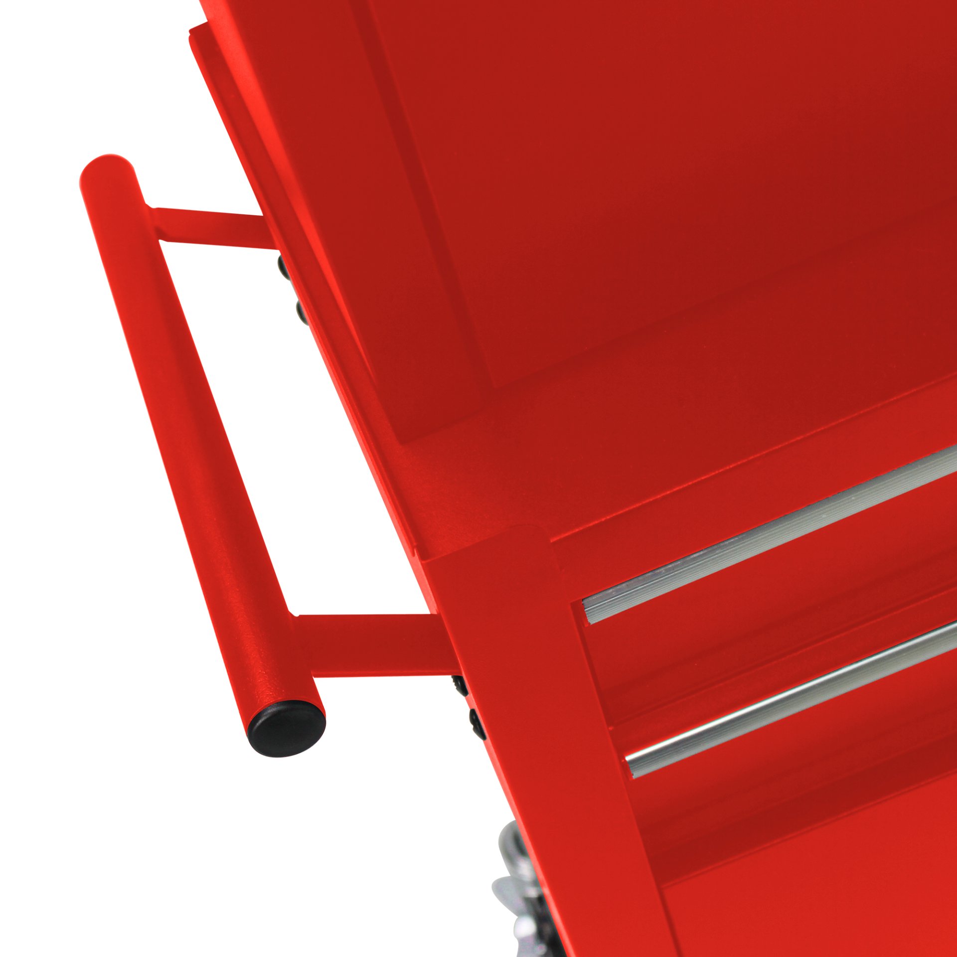 6 Drawer Lockable Tool Cabinet On Wheels Steel Rolling Tool Chest With Detachable Toolbox, 2 In 1 Garage Workshop Storage Organizer With 4 Universal Casters - Red - Image 18