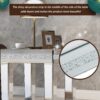 Fashionable Modern Glass Mirrored Side Table End Table With Crystal Design And Adjustable Height Legs - Silver - Image 4