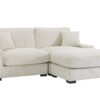 Modular Sectional Sofa, 4 Seater Oversized Sectional Sofa, Corduroy Fabric With 2 Ottoman Bench And 2 Pillows, Modular Sectionals Sofa Couch For Living Room - Cream - Image 14