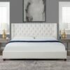 Manhattan - Shelter King Platform Bed Frame - Antique White - Image 9