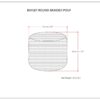 Bayley - Round Braided Pouf - Muted Yellow / Natural - Image 2