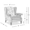 Anya - Boho Chic Wingback Accent Arm Chair - Floral / Leopard / Blue Teal / Yellow Gold - Image 12