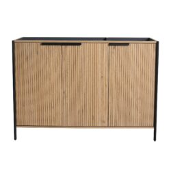 Modern Freestanding Bathroom Vanity With Adjustable Shelves - Light Coffee