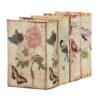 Book Boxes With Birds, Flowers, And Handwriting Design (Set of 4) - Multi - Image 5