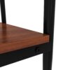 Modern Rectangle End Table (Set of 2) With Tempered Glass Tabletop And Layer - Brown - Image 14