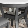 5 Piece Dining Round Table Set With One Faux Marble Top Dining Table And Four Pu-Leather Chairs - Gray - Image 7