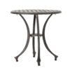 Lunaire - Outdoor Round Cast Aluminum Side Table With Lattice Top And Curved Legs - Bronze - Image 6