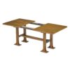 Topmax - 6 Piece Farmhouse Extendable Dining Table Set Trestle Kitchen Table Set With Removable Leaf And Upholstered Dining Chair And Bench For Dining Room - Dark Brown - Image 18