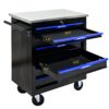 7 Drawer Multifunctional Tool Cart With Wheels - Black / Blue - Image 12