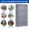 12 Door Lockers With Lock For Secure Storage Construction - Gray - Image 7