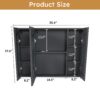 Aluminium Medicine Cabinet Mirror With LED Light And Defogging Function - Gray - Image 3
