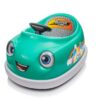 Bumper Car For Kids, 12V Dual Drive 1-6 Years Old Children's Electric Car With Pushrod Dinner Plate USB Bt Music Rocking Horse Mode Anti-Collision Bumper Ride On Car - Green - Image 3