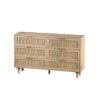 Rattan Storage Cabinet With 6 Drawers For Bedroom And Living Room - Natural - Image 6