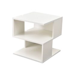 2 Layer Simple Household Bookshelf - Cream White