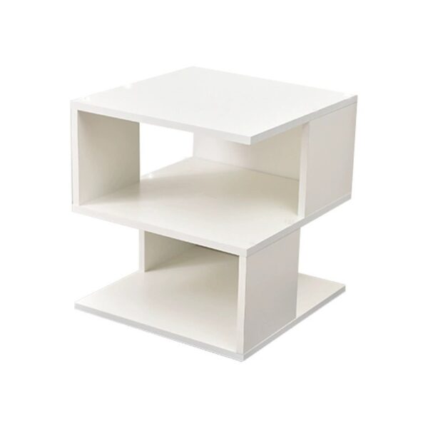 2 Layer Simple Household Bookshelf - Cream White